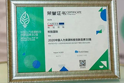 喜讯！！！mg冰球突破荣获“2020中国人力资源科技立异品牌30强”