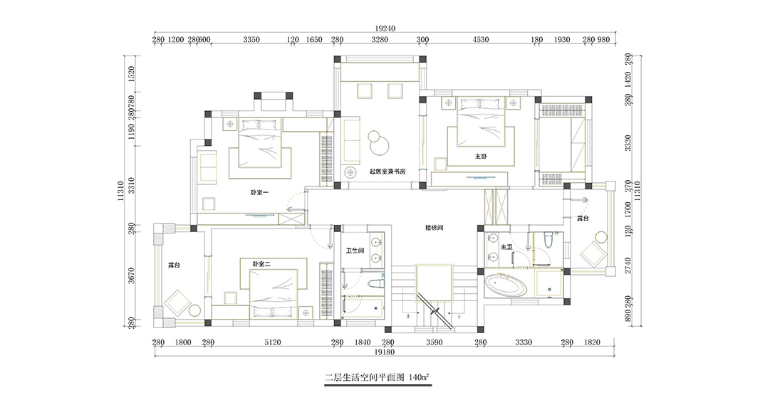 爵世名邸540㎡独栋别墅二层户型图.jpg